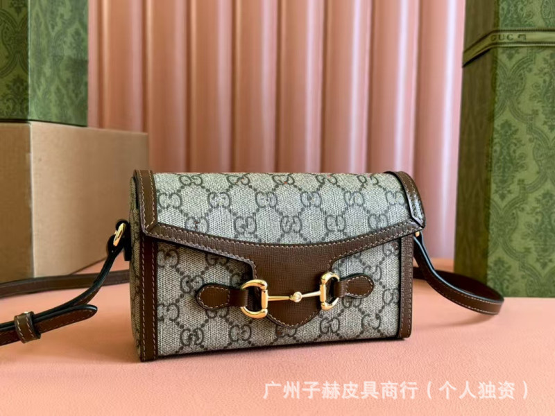 2025新款原厂皮horsebit1955系列时尚单肩斜跨手机包经典盒子女包|undefined