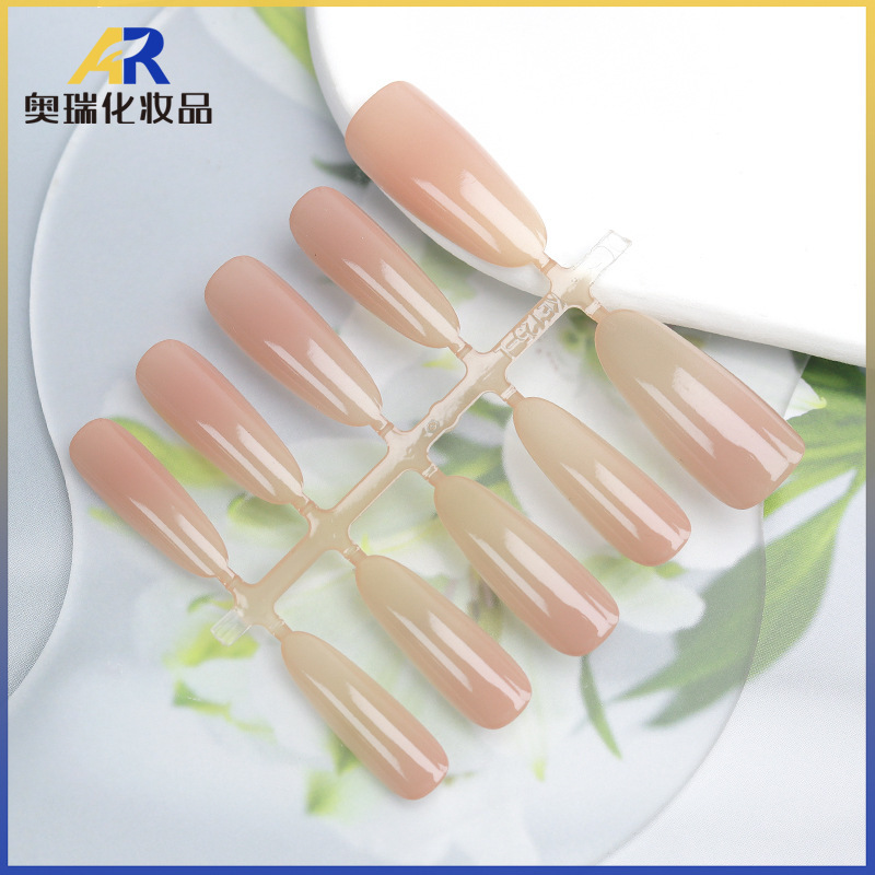 Wear a semi-finished product factory with color code gradient blush no seal layer nail polish glue spraying manual prefabricated nail sheet Wear a semi-finished product factory with color code gradient blush no seal layer nail polish glue spraying manual prefabricated nail sheet