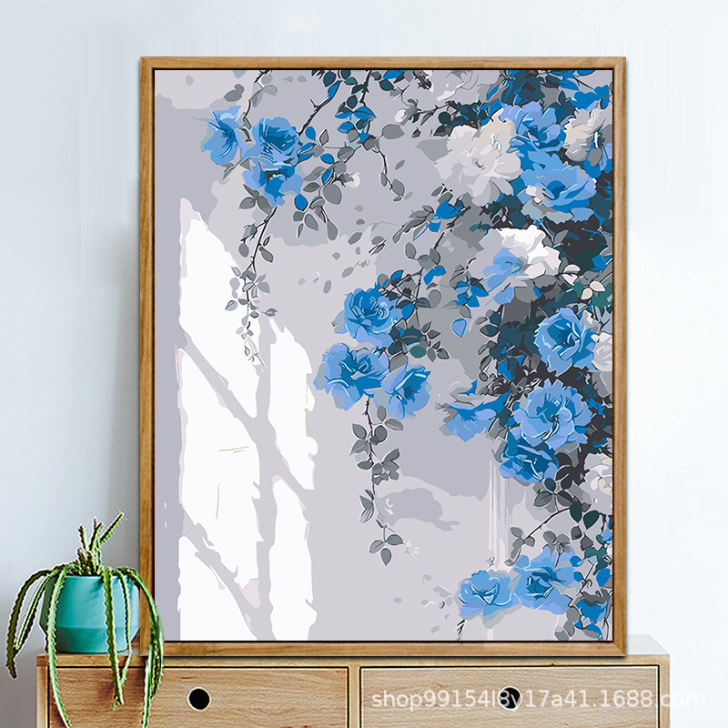 クロスボーダー diy デジタル油絵アマゾン AliExpress 卸売着色風景花絵画リビングルームの装飾絵画|undefined