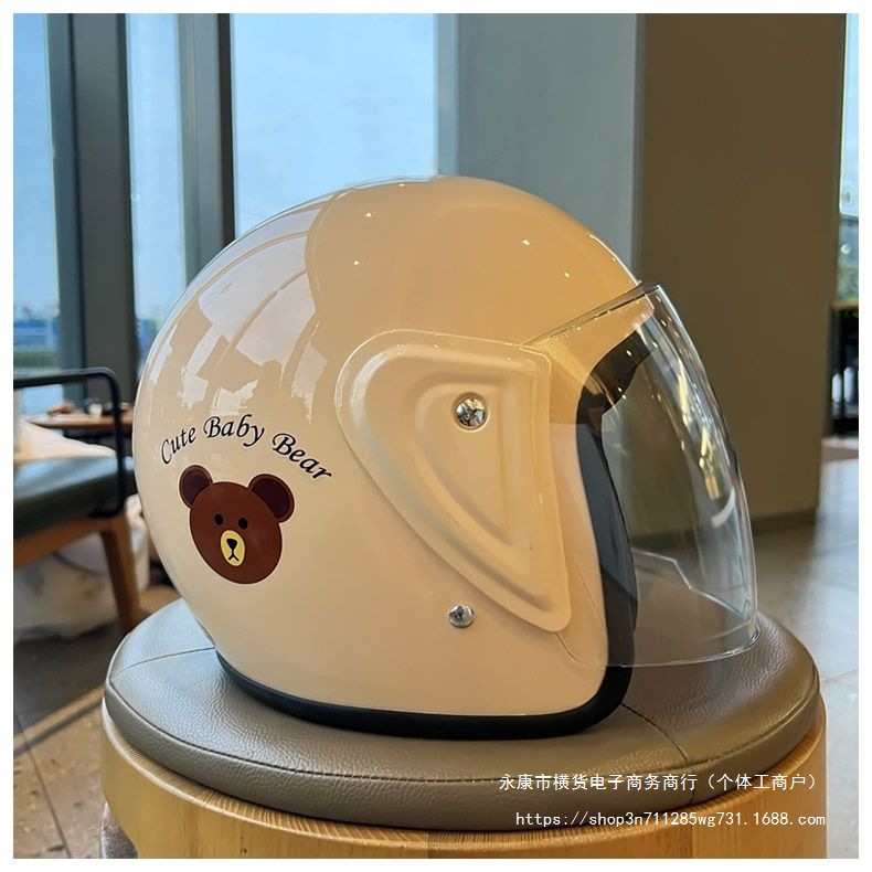Winter 3C Safety Certified Electric Vehicle Helmet Motorcycle Battery Car Cartoon