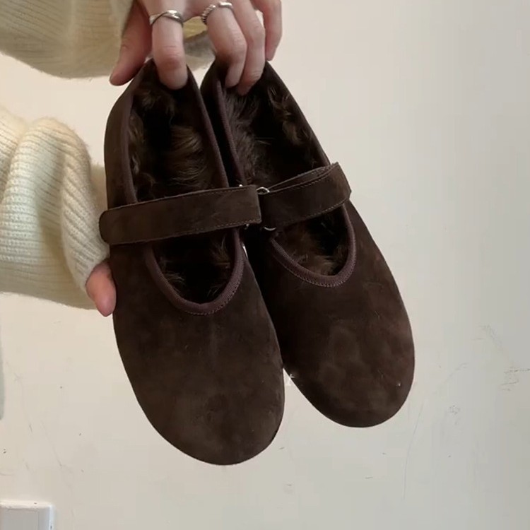 Soft Leather Mary Jane Shoes For Women With Comfortable Strap_voghion.com