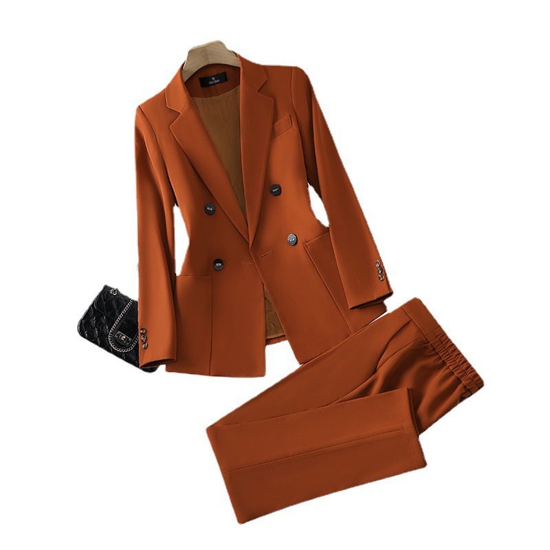 Dameklær Khaki dress for kvinner temperament gudinne stil profesjonell leder formell arbeidsklær dressjakke_voghion.com