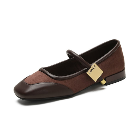 French Mary Jane Shoes Women's Shoes Spring and Autumn 2024 New Niche Dress Square Toe Shallow Mouth Chunky Heel Temperament Single Shoes