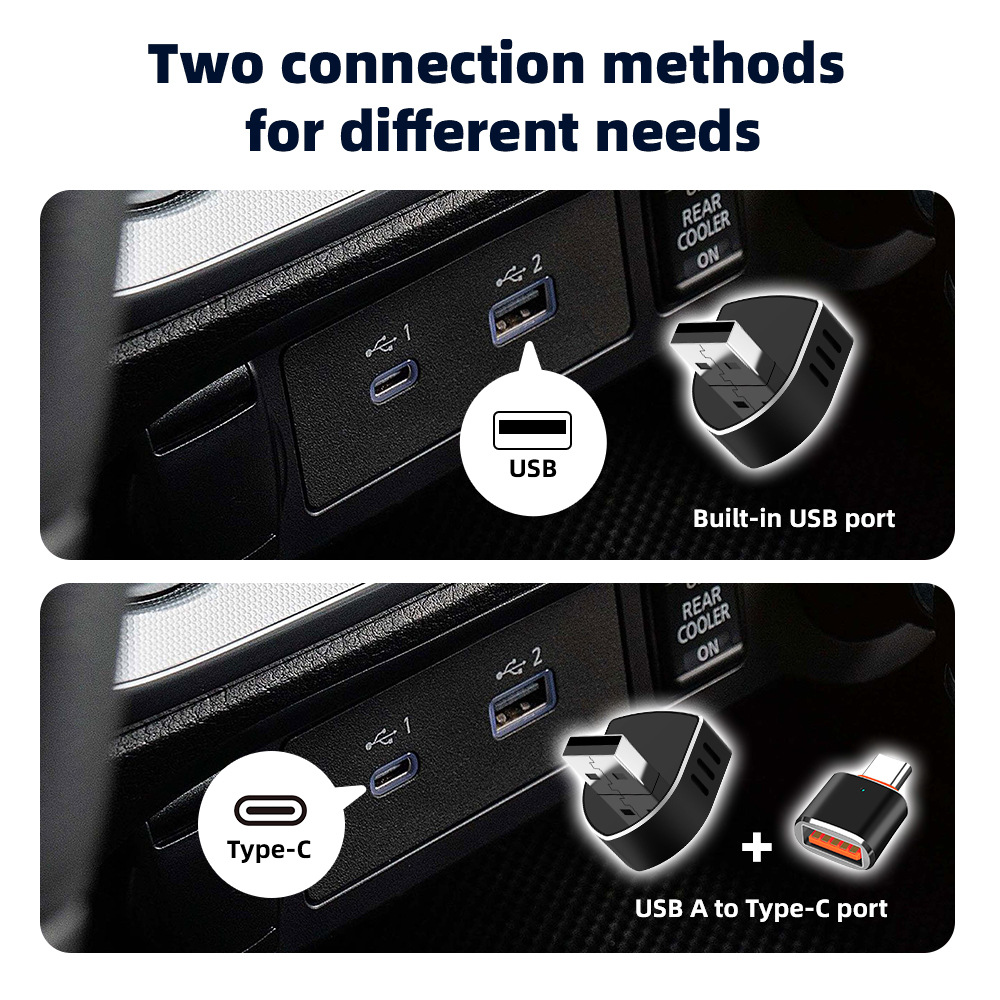 Original car wired to wireless CarPlay Android Auto 2-in-1 smart car connectivity adapter