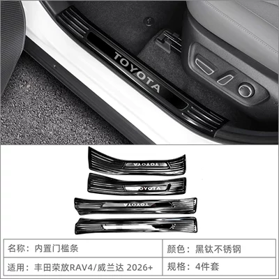 Suitable for 2026 Toyota Rav4 Dekorativ pedal başlıqları - 2026-toyota-rav4-rongfangweilanda-built-in-door-sill-strips4-black-titanium