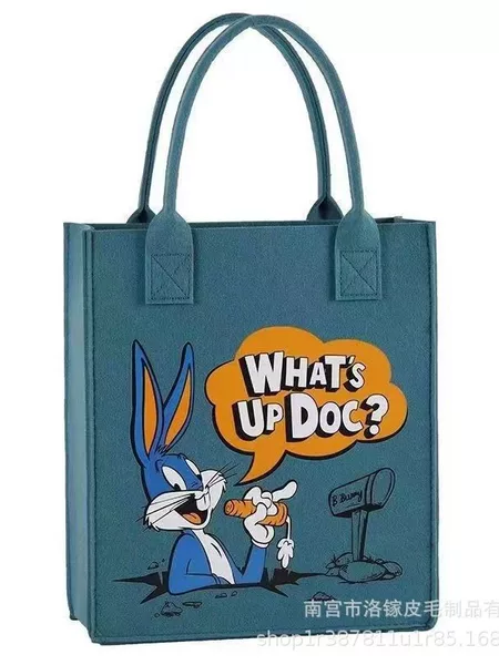 New Handbag Women Handbag Handbag Large Capacity Open Fashion Felt Shopping Bag