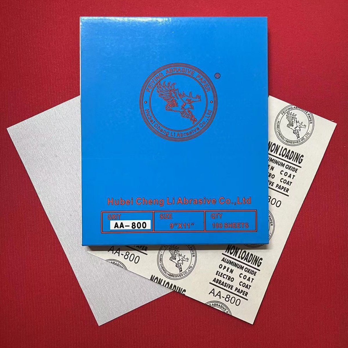 厂价直销自产正品飞鹰牌2号干磨砂纸油漆抛光 涂层砂纸 白色砂纸