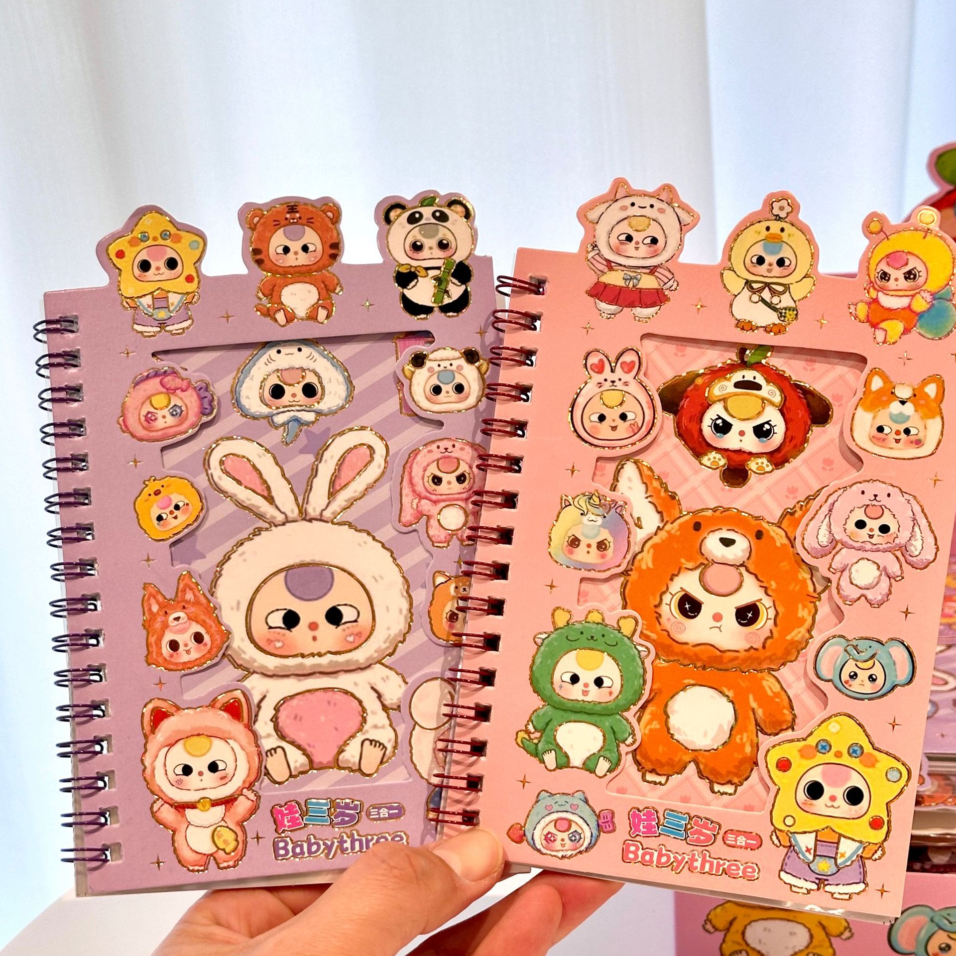 Cartoon Cute Hand Lazo de mano de dibujos animados Libro de combinación de pegatinas Libro de 27 piezas Material de libro de mano de bricolaje para niños Pequeño regalo