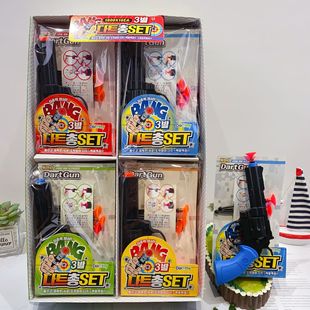 New Korean version of small revolver decompression small toy sucker dart gun children's toy gun launcher competitive