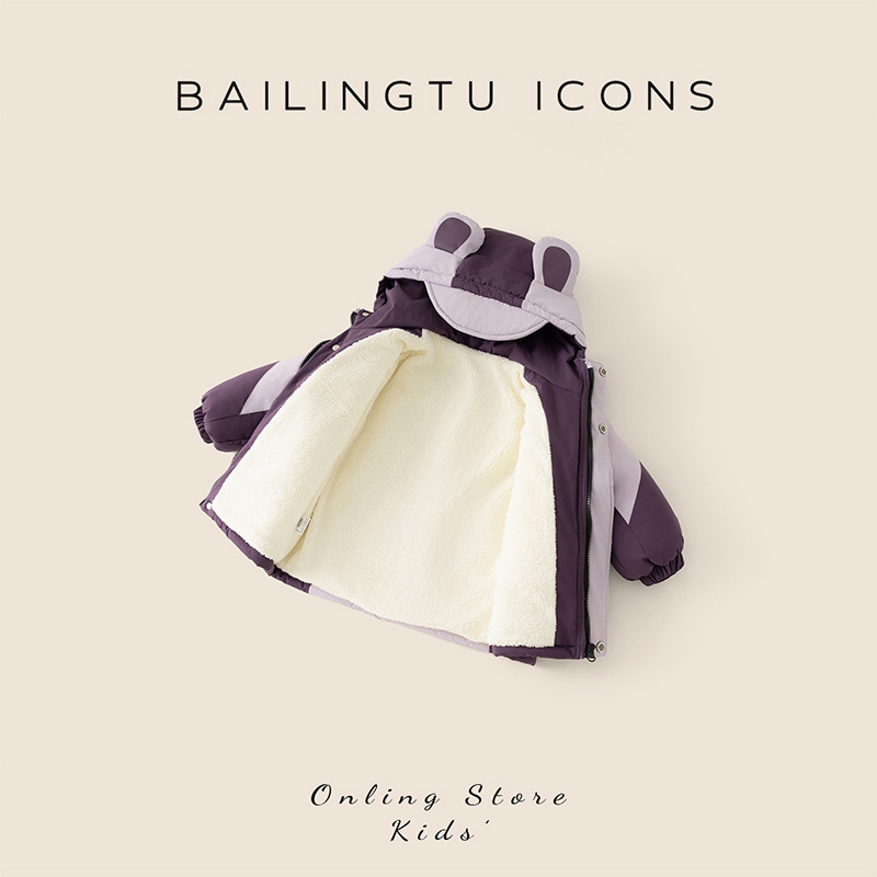 Bestseller Foreign Trade Boys' Winter Jacket Children's Hooded 5 New Styles Girls' Windproof Fleece Lined Thickened Baby Parka ALYCExiyuebaobao_voghion.com