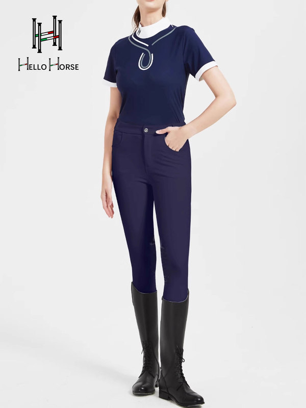 Hello Horse马术马裤马术裤男女修身弹力骑马裤马术服儿童马术裤|undefined