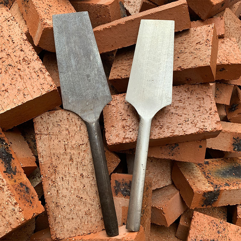 建筑砌刀瓦刀双面砖刀泥瓦匠加厚瓦工砌墙工具黑白色双面泥刀砖刀