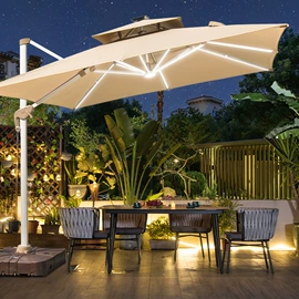 户外伞;藤编桌椅;遮阳/太阳伞