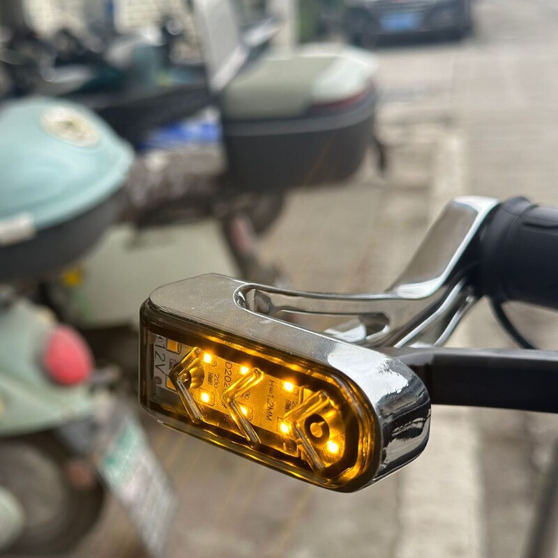 铝合金带LED灯摩托车牛角护弓 防护罩通用踏板摩托车街车跑车护手|undefined