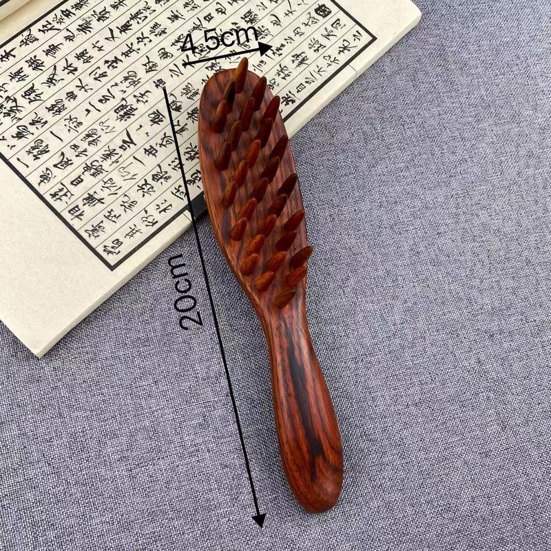 白檀櫛、頭経絡櫛、脱毛頭皮療法、女性専用ロングヘア、全身頭皮マッサージ櫛|undefined