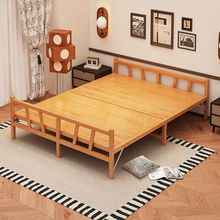 竹床折叠床单人双人简易家用成人凉床一米午休出租房午睡折叠竹床