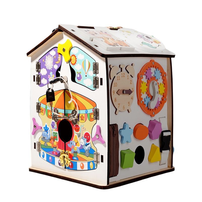 Robot de educación temprana ocupado Casa Montessori DIY ayudas de enseñanza multi-diversión jugar juguetes educativos para niños