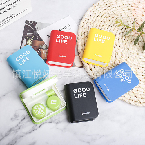 Wholesale new contact lens care box Keda 1702 book cute dictionary color glasses contact lens companion box