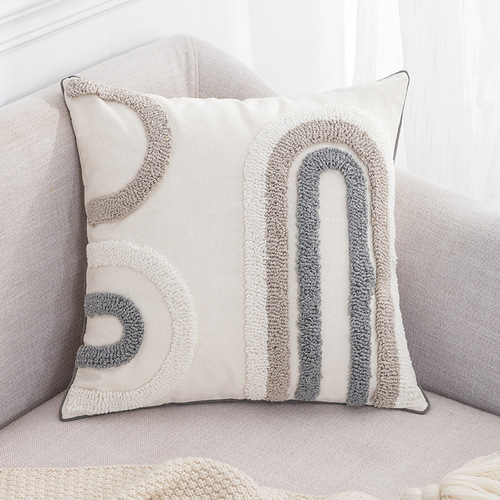 Cross-border new Moroccan bohemian loop velvet pillow B&B model room sofa bedside pillow wholesale