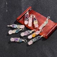 Natural water, crystal, pendant, accessory, natural ore, European style, handmade