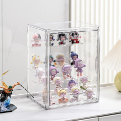 立牌展示架亚克力人形摆件收纳盒吧唧周边手办陈列柜透明盲盒收纳