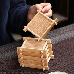 Bamboo coasters tea cup holders tea ceremony tea art accessories melamine tic-tac-toe pads insulation pads trinkets wedding pastry mats