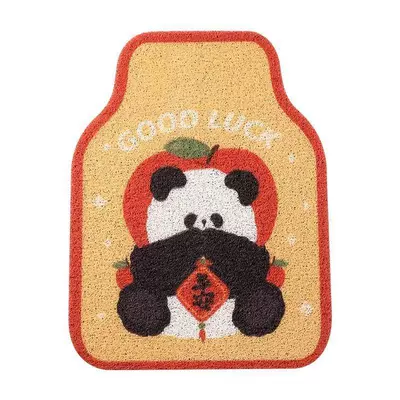 Mats, Universal Girls' Car Anti-Dirty Universal Foot Pad - ping-an-panda-48645cm-wire-ring-front-1-piece
