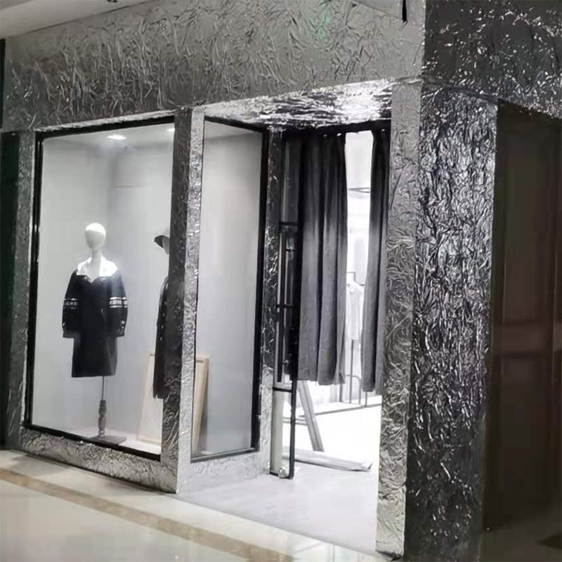 30微米厚锡纸1.22宽贴褶皱背景墙服装店橱窗生日婚庆舞台道具铝箔