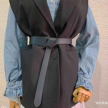 韩国东大门新款腰封装饰大衣西装连裙子腰带简约时尚打结皮带女士
