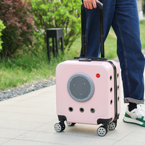 Mo pet cat bag pet outing portable trolley case cat bag cat suitcase large capacity portable flight case