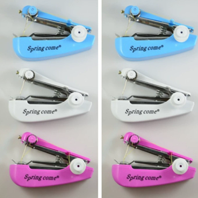 Manual Mini Sewing Machine (SpringCome) — Portable Handheld, for Light Fabrics ≤0.8 mm, 105 g