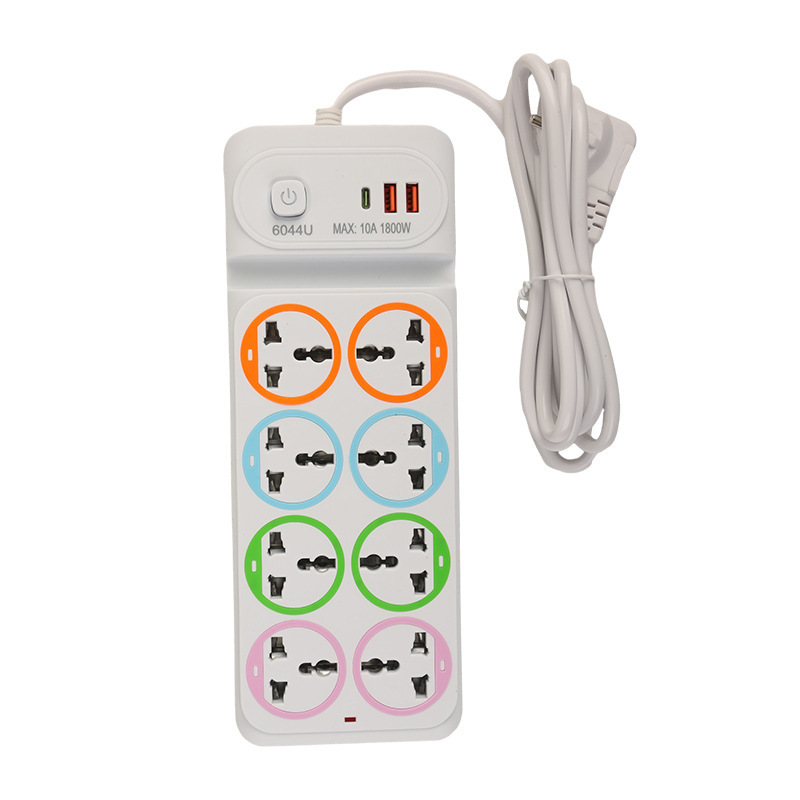 Reino Unido Venezuela Gambia Noruega Cuba 2USB + 1Type-c Embalaje neutro blanco y negro Anillo de color