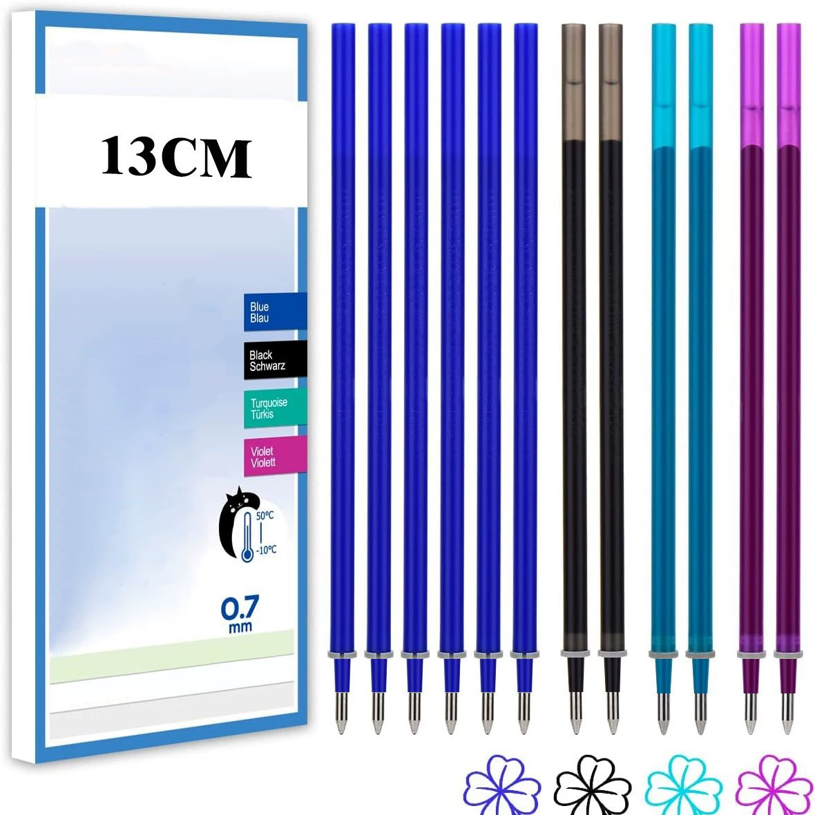 Сменный стержень для стираемой ручки 13 см, популярный на Amazon, адаптер для стираемой ручки Mo Yi, стержень для стираемой ручки Legami.