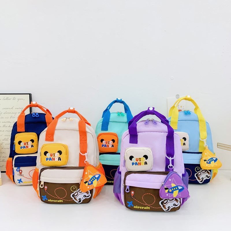 Jardín de infantes mochila de dibujos animados aviones lindos mochilas para niños y niñas nuevas mochilas de comercio exterior