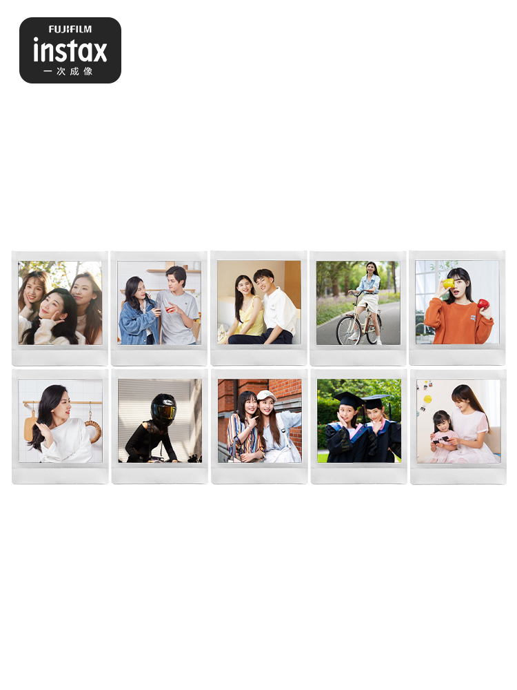 FUJI INSTAX SQUARE 정사각형 인스턴트 포토지, 흰색 가장자리 포함, SQ1 | 6 | SP-3 | 10 | 20 | SQ40용