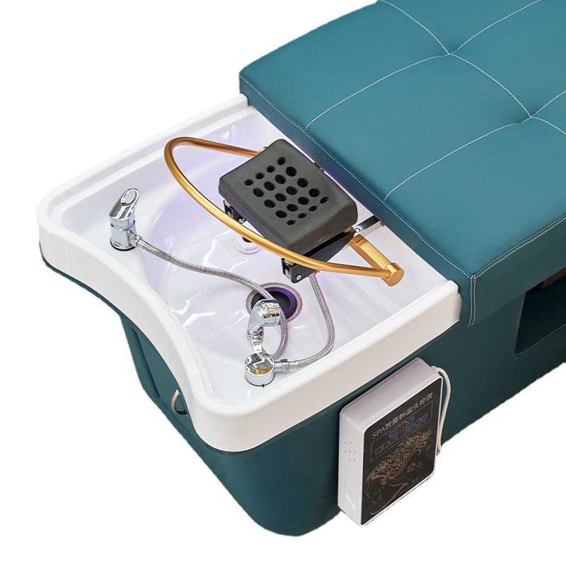Cama de Champú con Circulación de Agua, Cama de Champú con Vapor para Salón de Belleza, Calentador de Agua Dedicado para Peluquería, Cama de Champú con Temperatura Constante para Peluquería