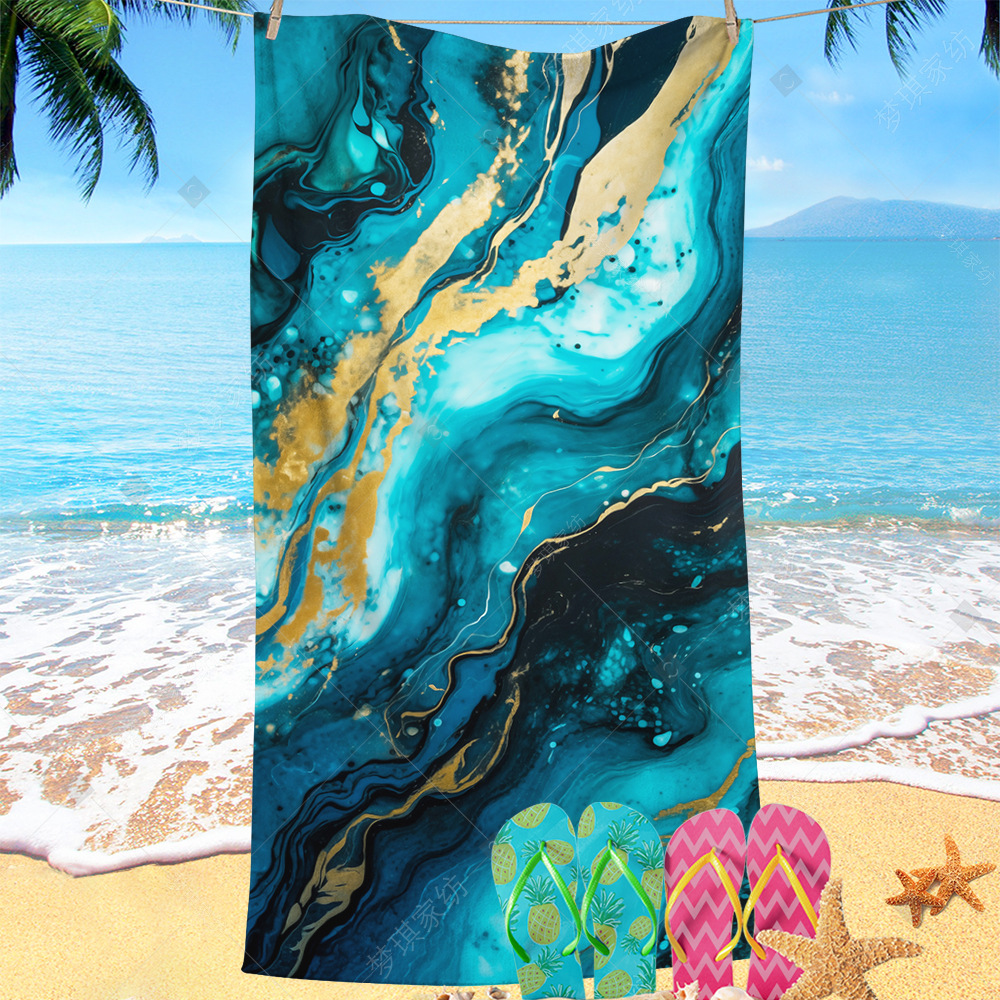 Toalla de playa de microfibra caliente de Amazon Toalla de baño absorbente de mariposa súper grande transfronteriza Towel engrosado