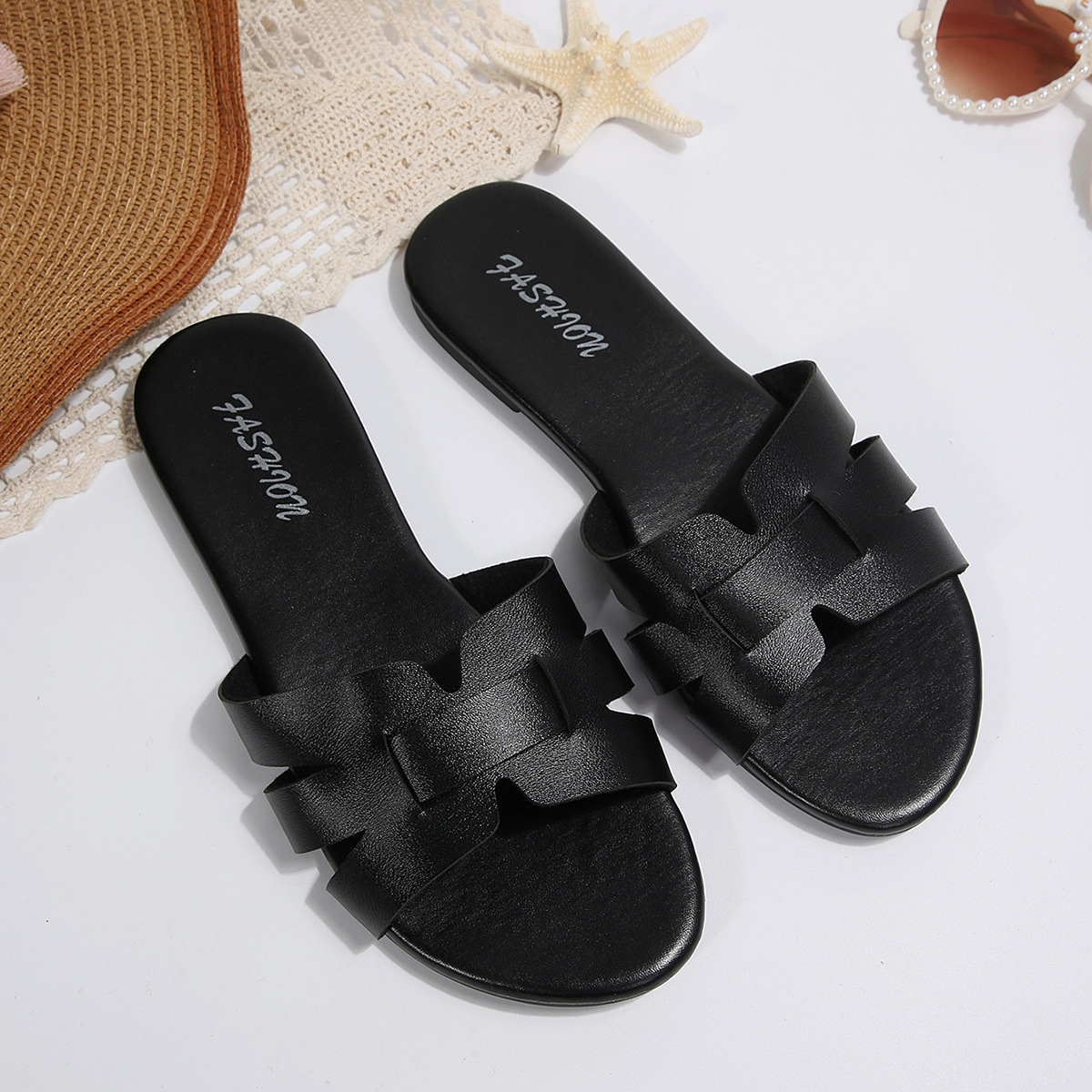 Sandalias Planas para Mujer de Cuero Sintético, Cómodas, para Uso Casual image 6
