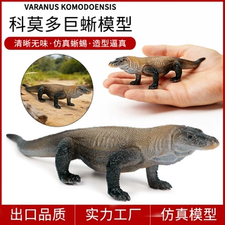 跨境仿真实心静态野生动物模型儿童玩具巨蜥科莫多巨蜥塑胶摆件