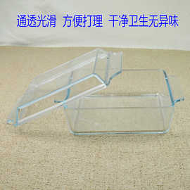 ZB6M正方形钢化玻璃煲微波炉烤箱带盖方形玻璃碗家用饭店