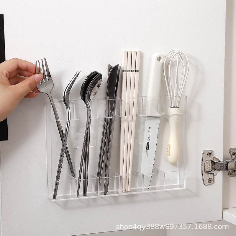 Cross-Border Acrylic Straw Holder Kitchen Counter Utensil Organizer Storage Rack Display Stand for Disposable Straws