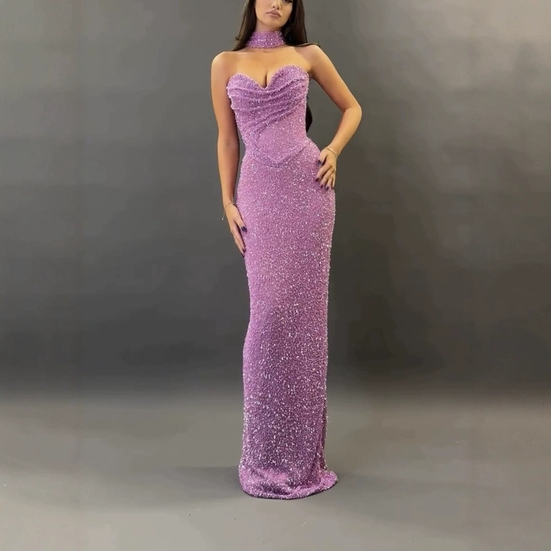 Women's Sequins Evening Gown Formal Sexy Long Prom Party Gown Mermaid Sparkling V-neck Homecoming Ceremony Women's Sequins Evening Gown Formal Sexy Long Prom Party Gown Mermaid Sparkling V-neck Homecoming Ceremony