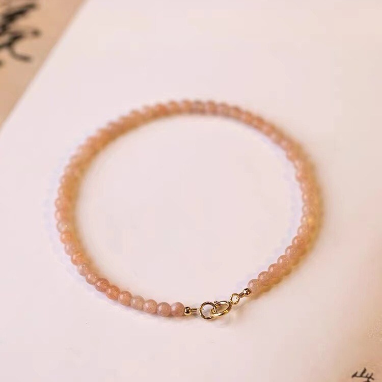Citrine bracelet 6A sun stone bracelet female 3mm round beads fluorescent stone fine crystal bracelet accessories couple style Citrine bracelet 6A sun stone bracelet female 3mm round beads fluorescent stone fine crystal bracelet accessories couple style