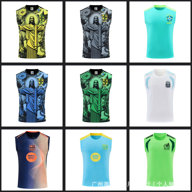 26 Pre-match Training Vest Single Top Barcelona Paris Argentina Arsenal Manchester United Real Madrid Mexico Dropshipping