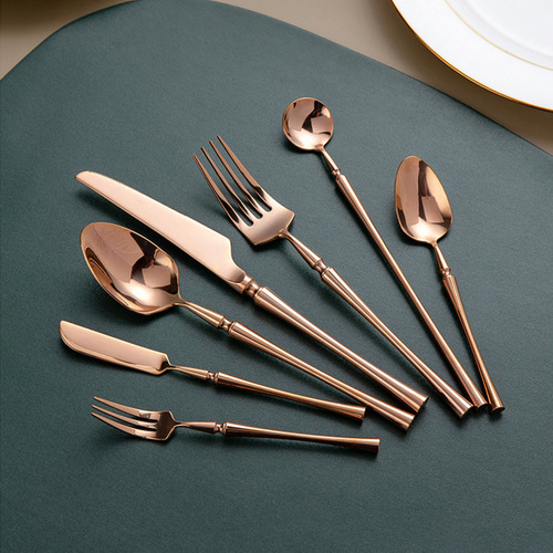 Xiaomanyao 304 stainless steel steak knife, fork and spoon set coffee spoon Western tableware dessert spoon fork long handle spoon