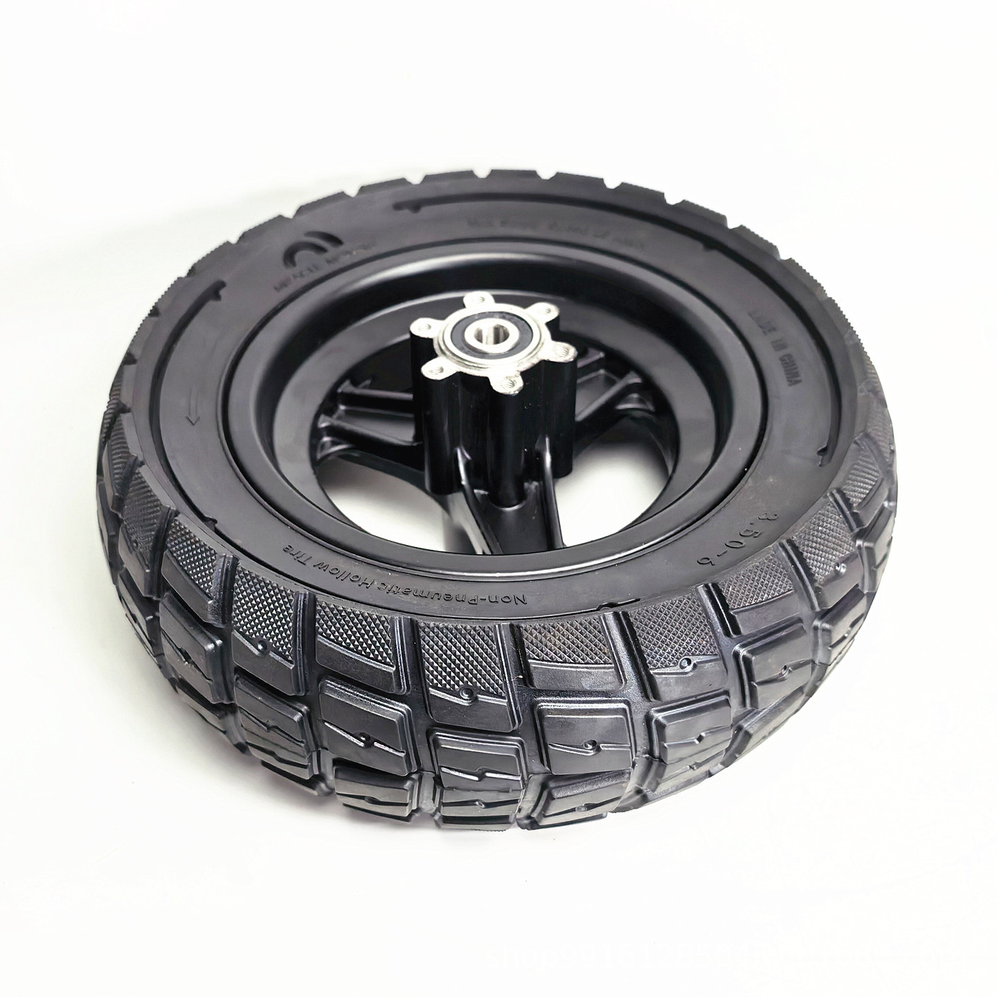 3.50-6 hollow solid tire complete wheel assembly for electric scooters, front wheel off-road anti-explosion tire wheel assembly