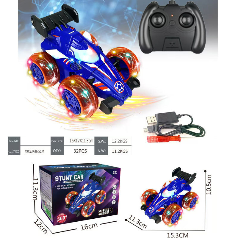 Cross-border 2.4G Bat Spider Remote Control Dumper 360 Degree Stunt Tumble Children's Toy F1 Off-road Vehicle Male