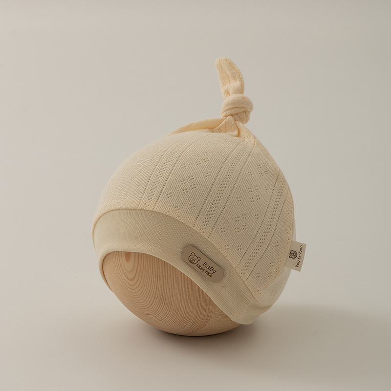 Nuevo sombrero de bebé recién nacido verano delgado transpirable 0 enero de marzo sombrero de bebé primavera y otoño bebés sin hueso algodón puro