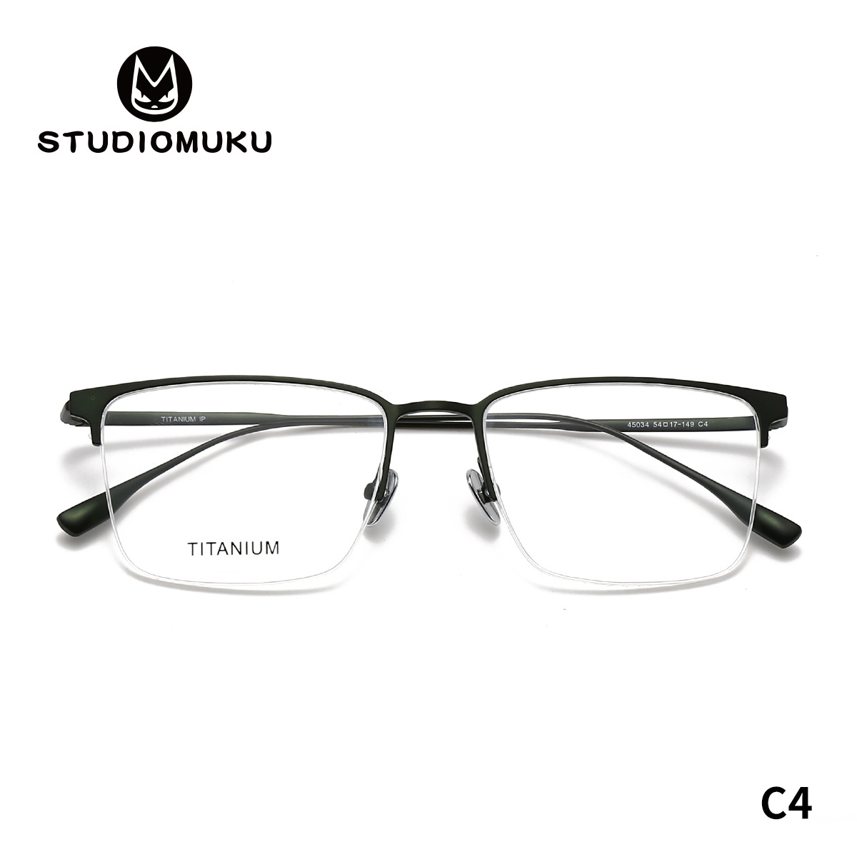 STUDIOMUKU gafas de madera cool trajes de temperamento elegante marcos de gafas de titanio clásico puro marcos de gafas cuadrados