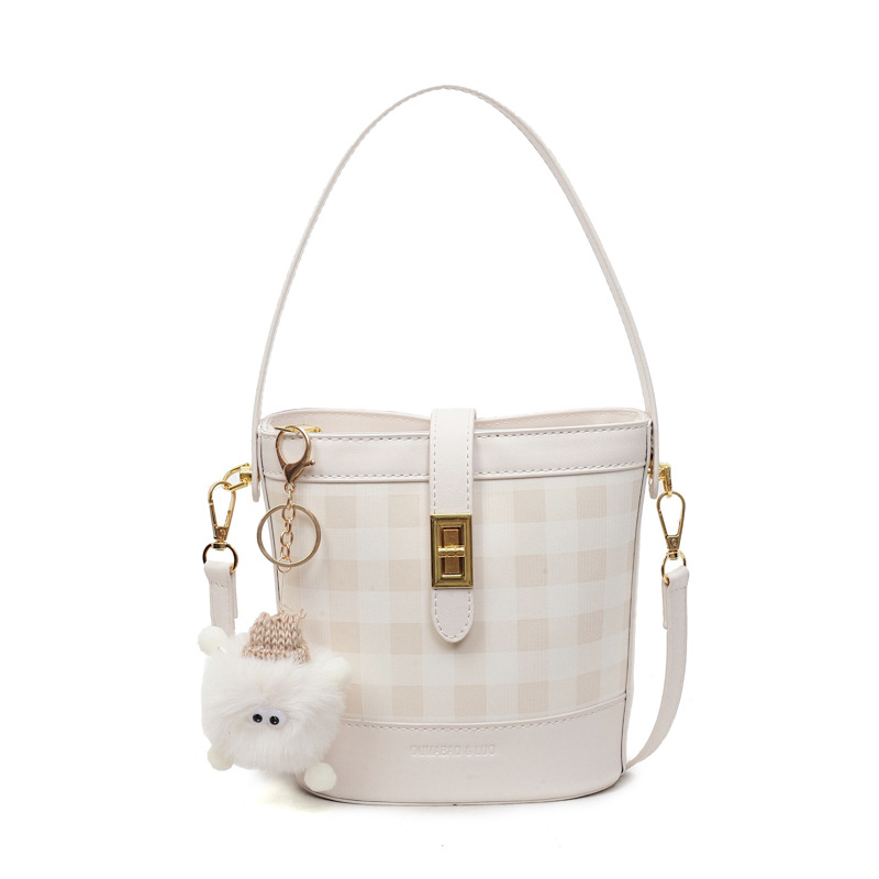 Bolso de cubo de moda para mujeres 2025, otoño y invierno, nuevo bolso retro, bolso de hombro de textura universal, bolso de mochila